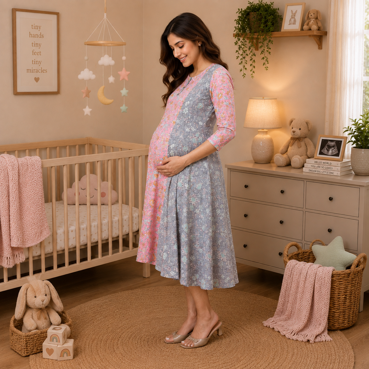 Chhaya Gulal Maternity and Nursing Kurti Dress Multi