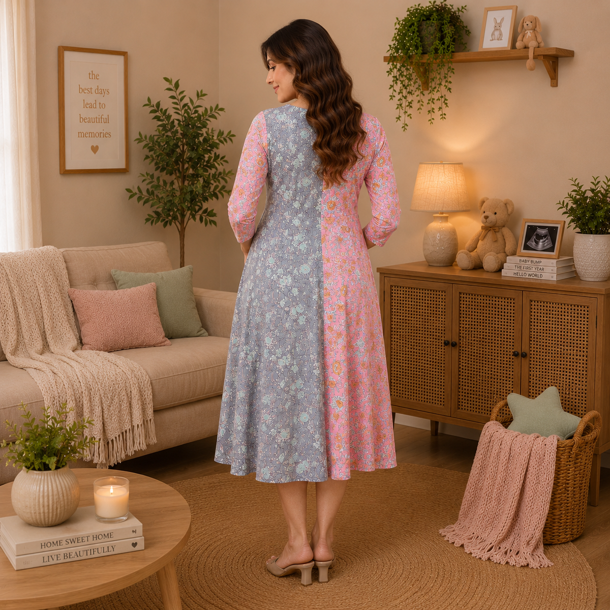 Chhaya Gulal Maternity and Nursing Kurti Dress Multi