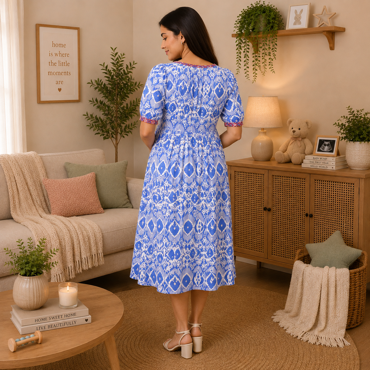 Masquerade Magic Maternity and Nursing Dress Multi
