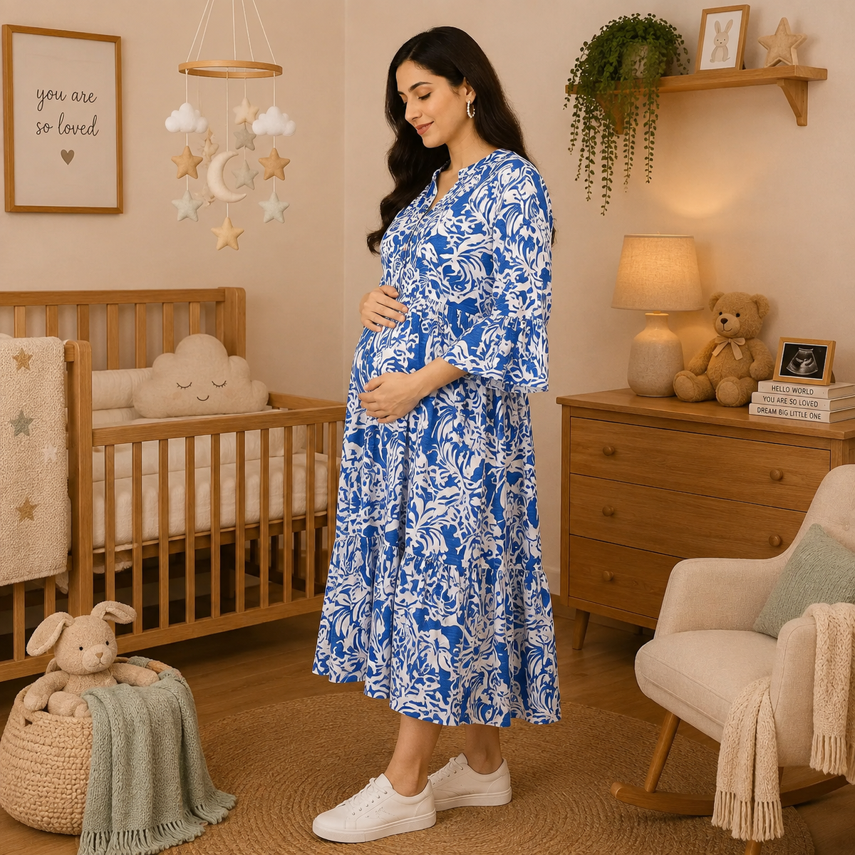 Santor-dreamy Maternity and Nursing Dress White