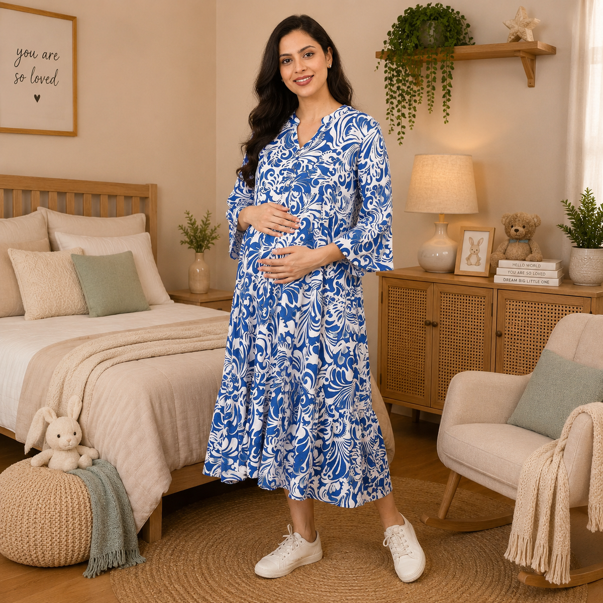 Santor-dreamy Maternity and Nursing Dress White