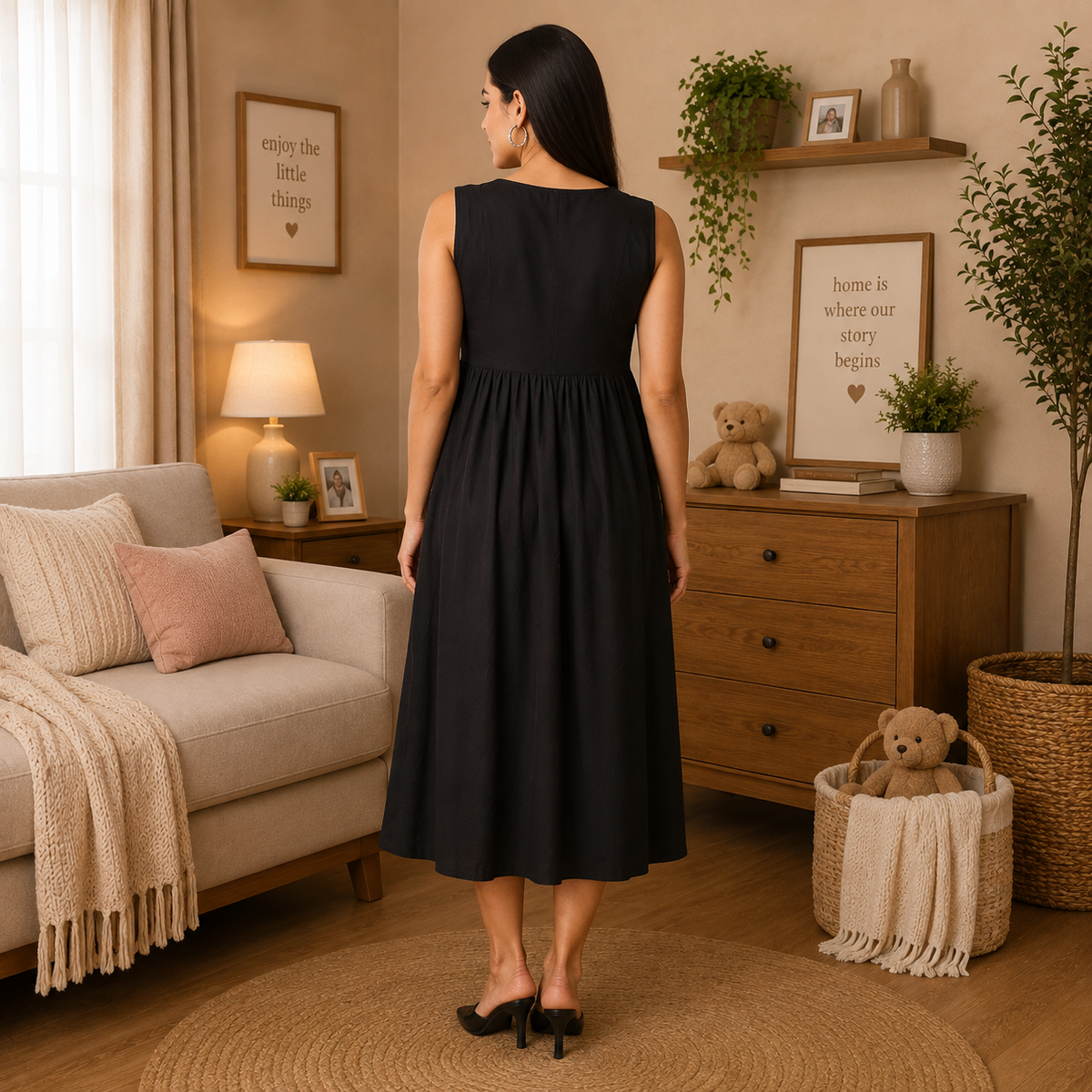 Sage Serenity Maternity and Nursing Shacket Dress Multi