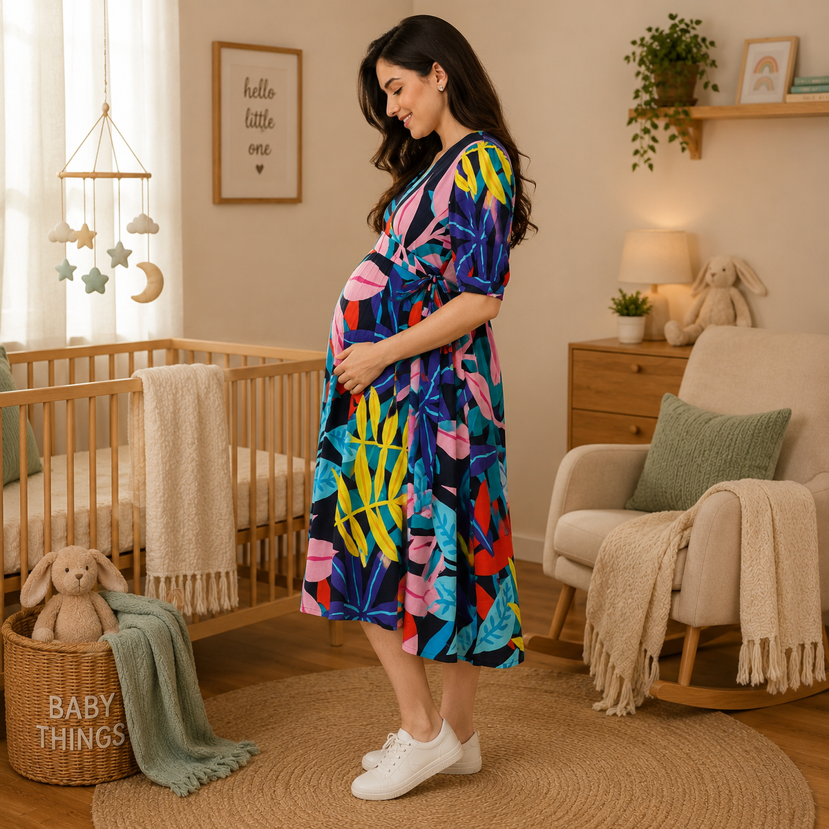 Lumea Maternity and Nursing Wrap Dress Multi