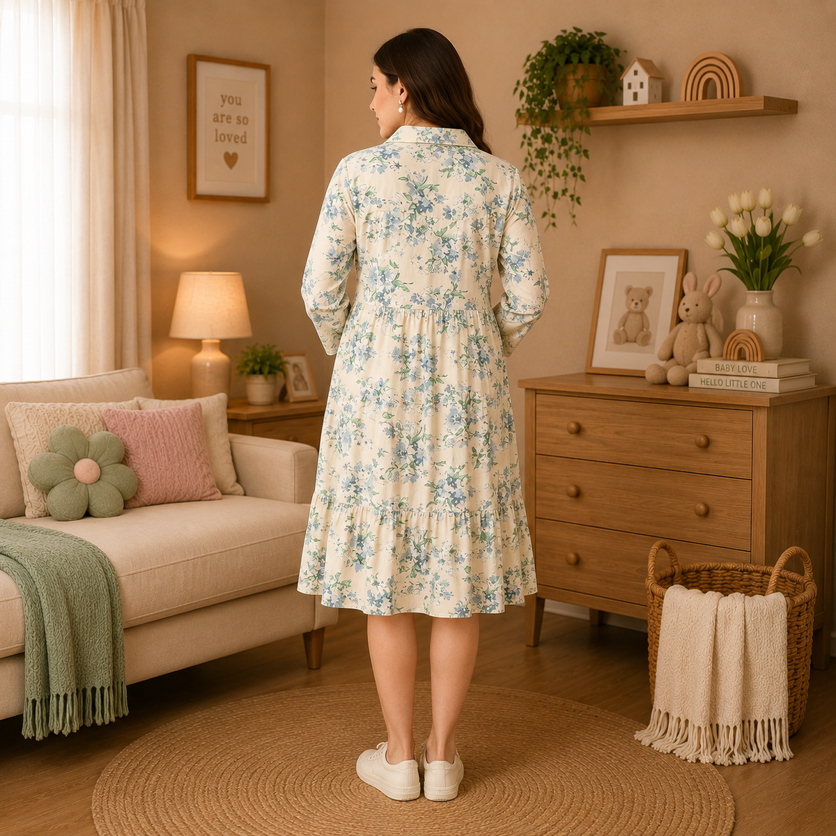 Bloom & Blue-t Maternity and Nursing Dress Multi
