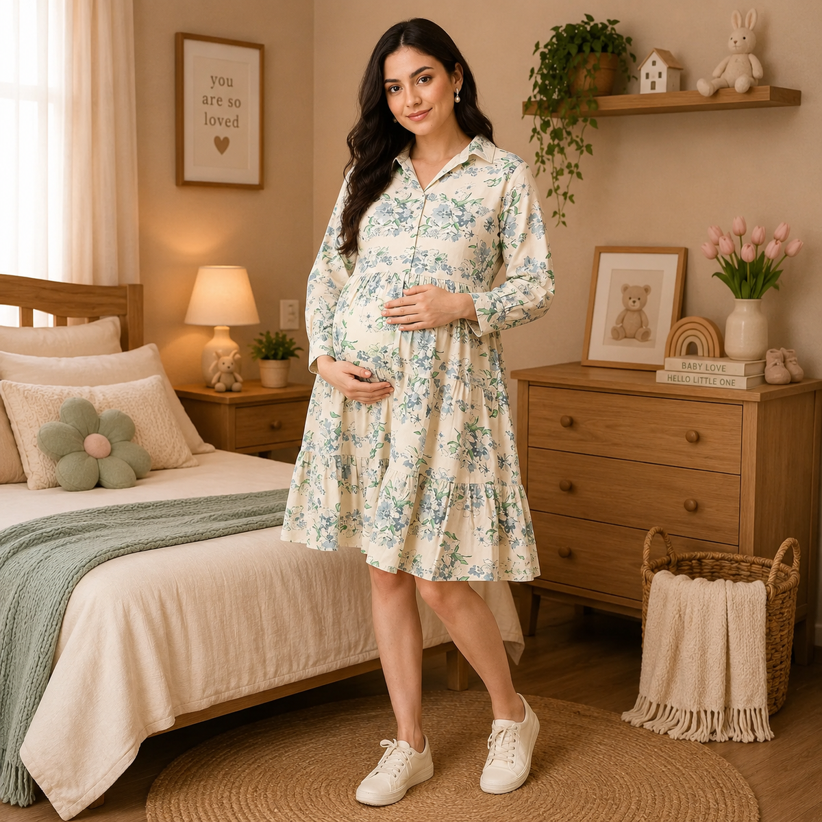 Bloom & Blue-t Maternity and Nursing Dress Multi