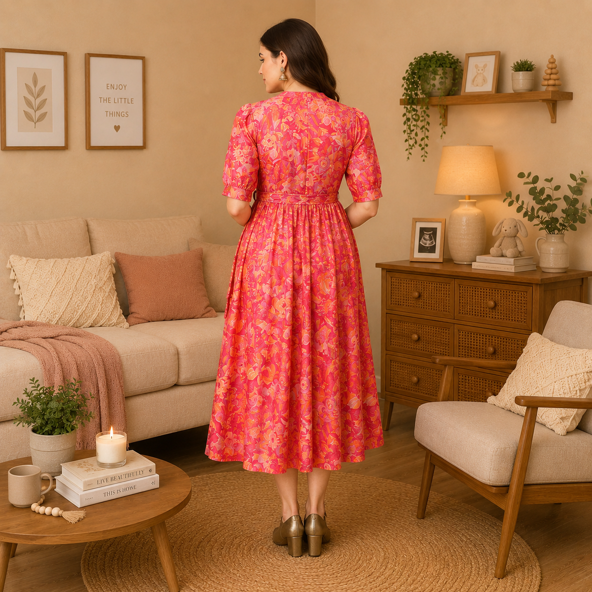Sunset Salsa Maternity and Nursing Wrap Dress Multi