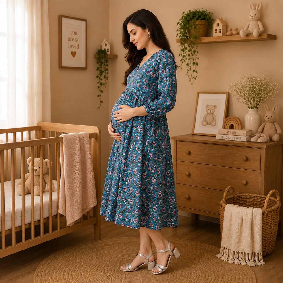 Blueming Marvel Maternity and Nursing Dress Pink