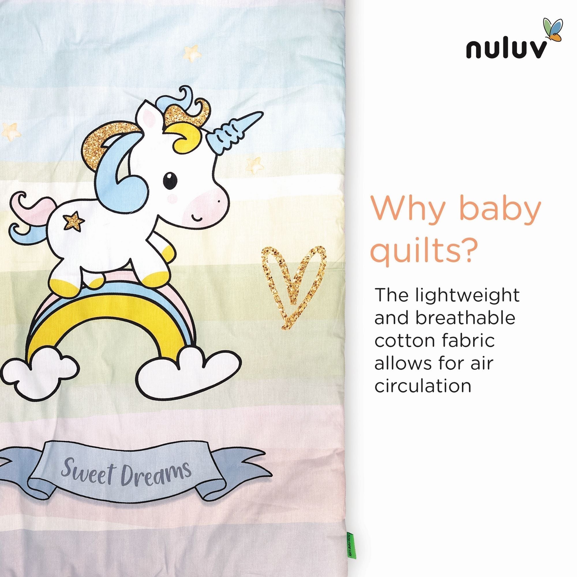 Unicorn 1 PC Kids Cotton Baby Quilt for Newborns