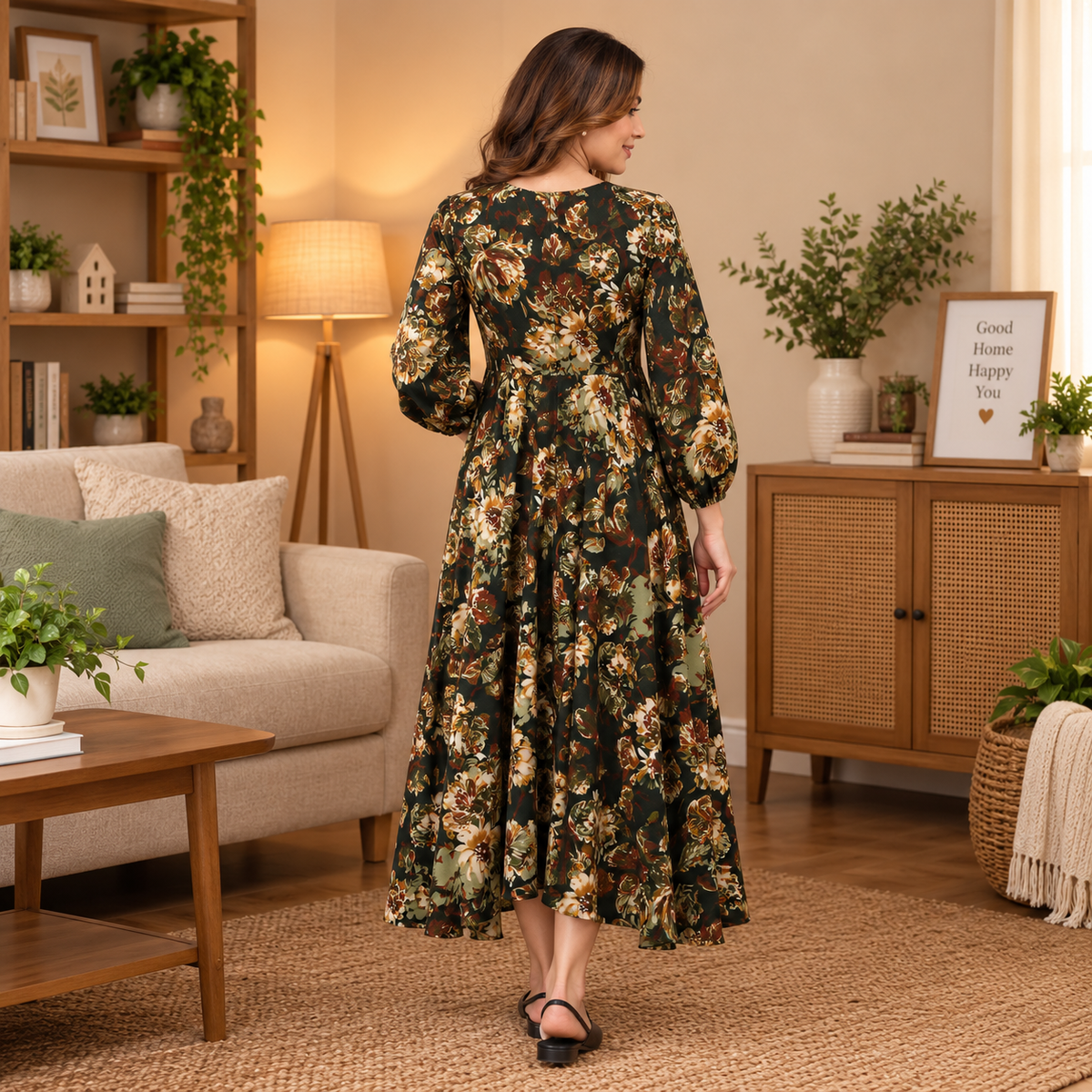 Grassy Gal Maternity and Nursing Maxi Dress Multi