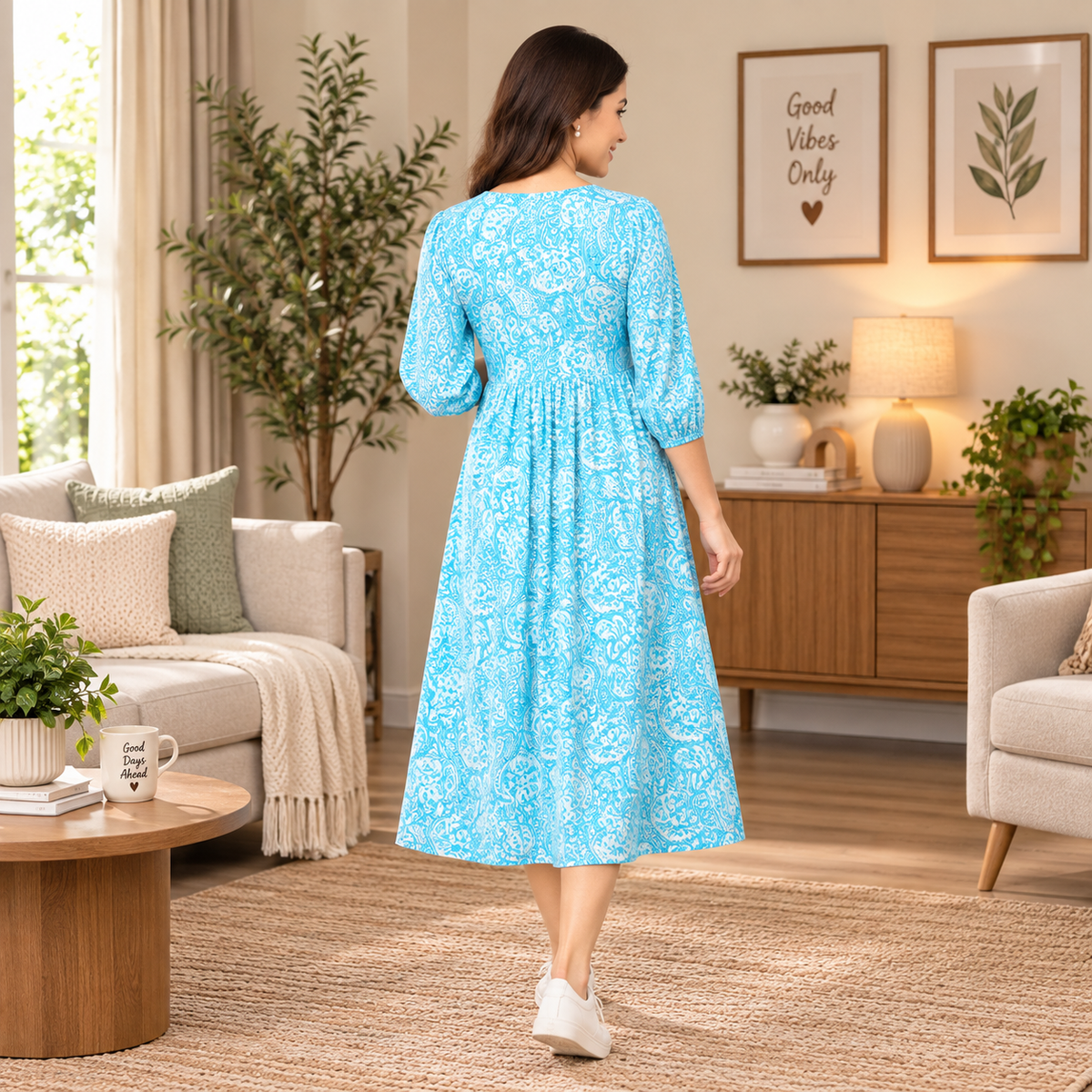 Lagoon Tales Maternity and Nursing Dress Multi