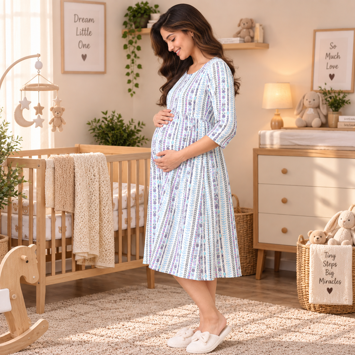 Whiff of Wonder Maternity and Nursing Dress Multi