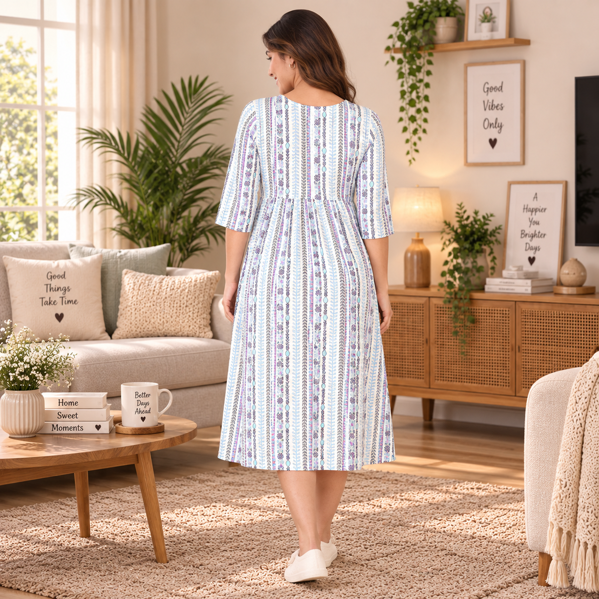Whiff of Wonder Maternity and Nursing Dress Multi