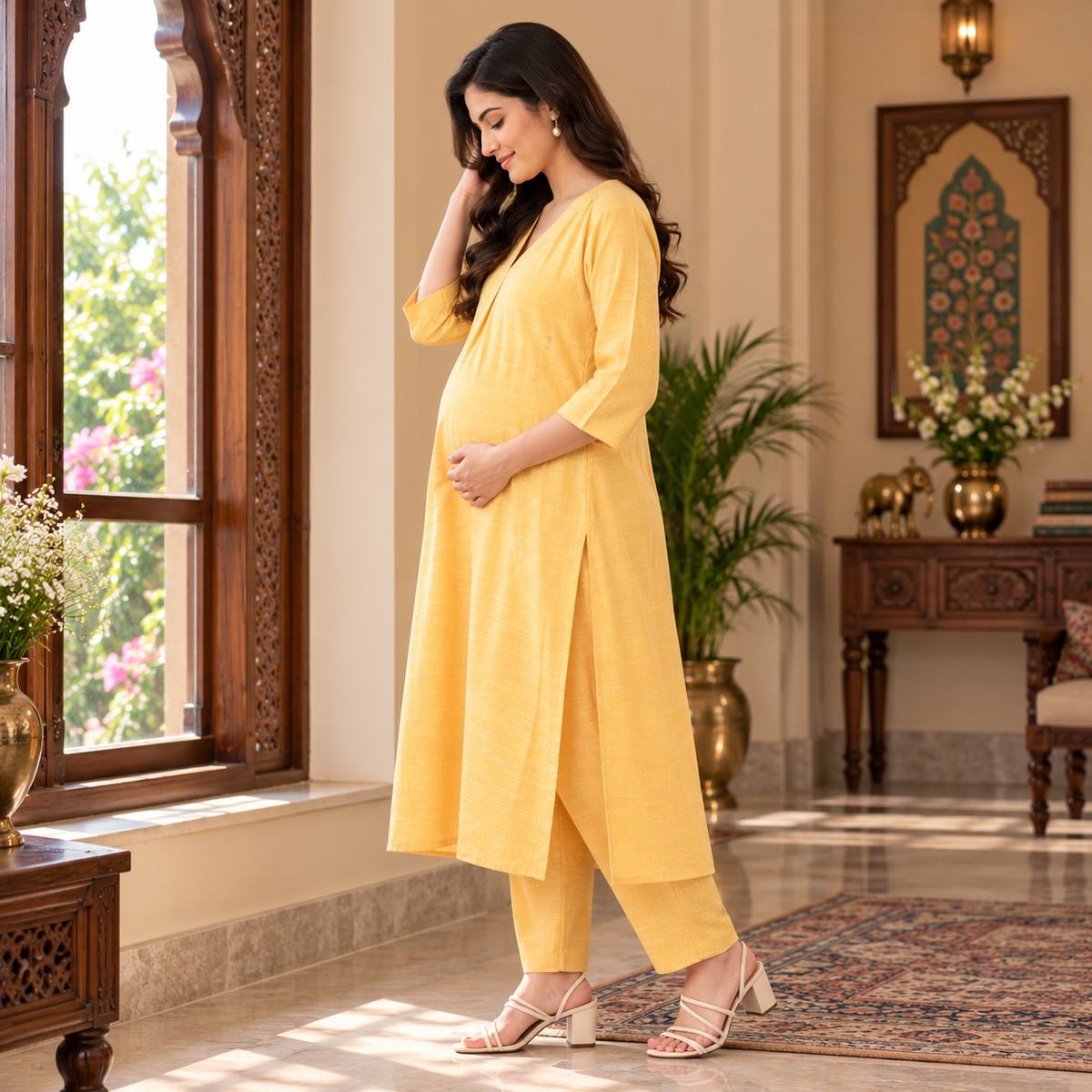 Lemon-Aid Maternity and Nursing Co Ord Set Yellow