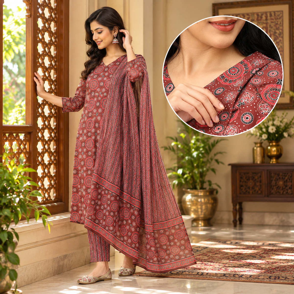 Sienna Bloom Maternity and Nursing Kurta Set Multi