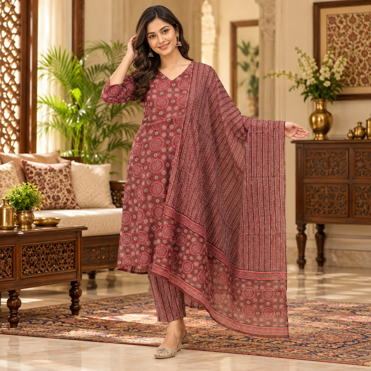 Sienna Bloom Maternity and Nursing Kurta Set Multi