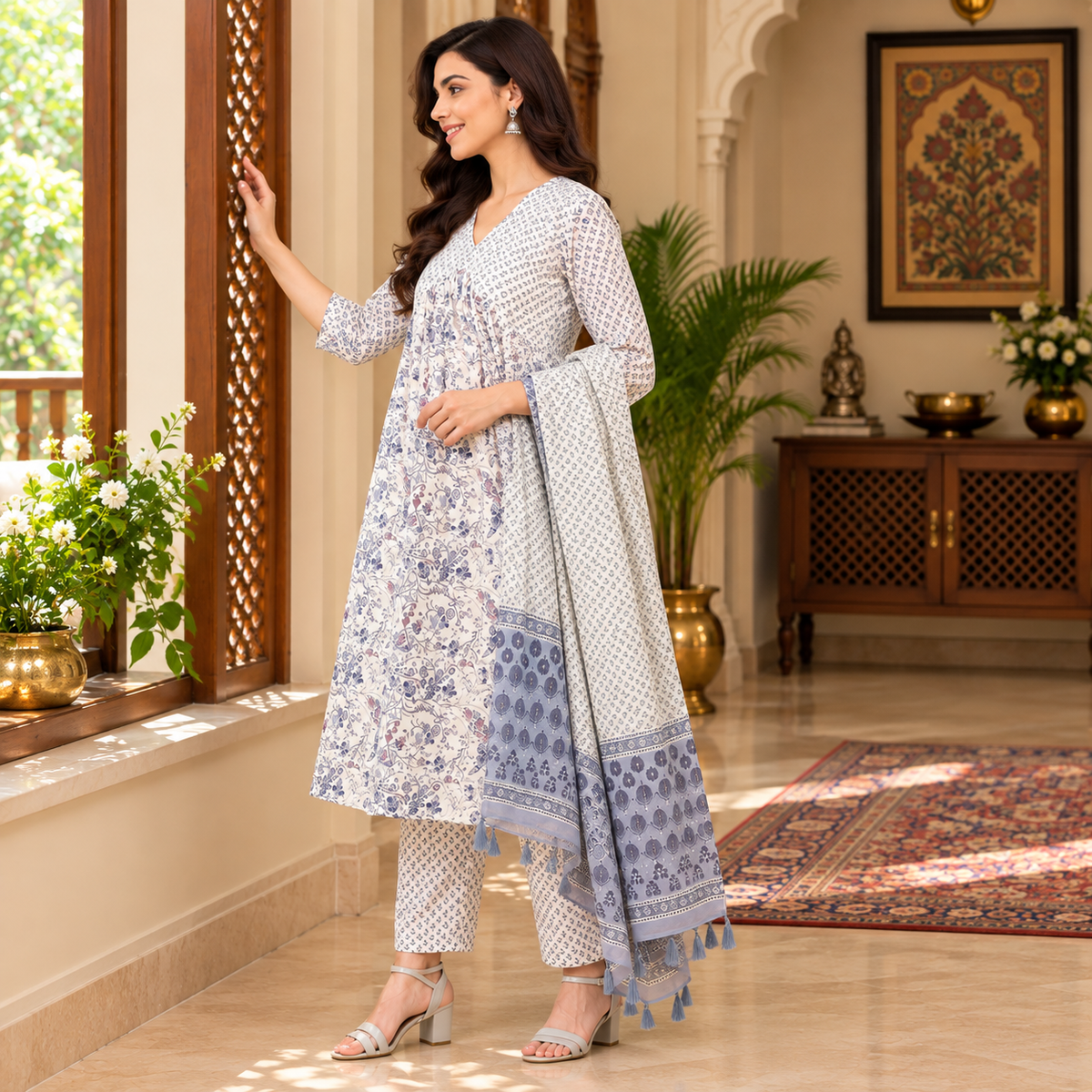 Rang-e-Ret Maternity and Nursing Kurta Set Multi
