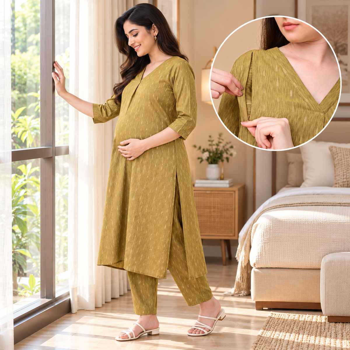 Honey Haze Maternity & Nursing Co-Ord Set