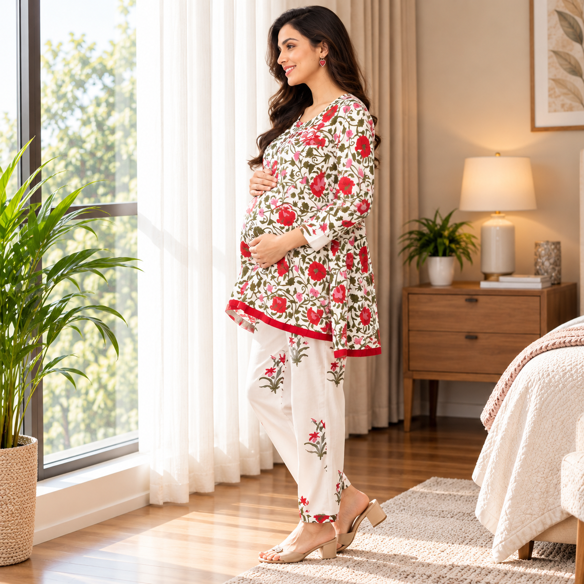 Bloom & Beyond Maternity and Nursing Co Ord Set Multi