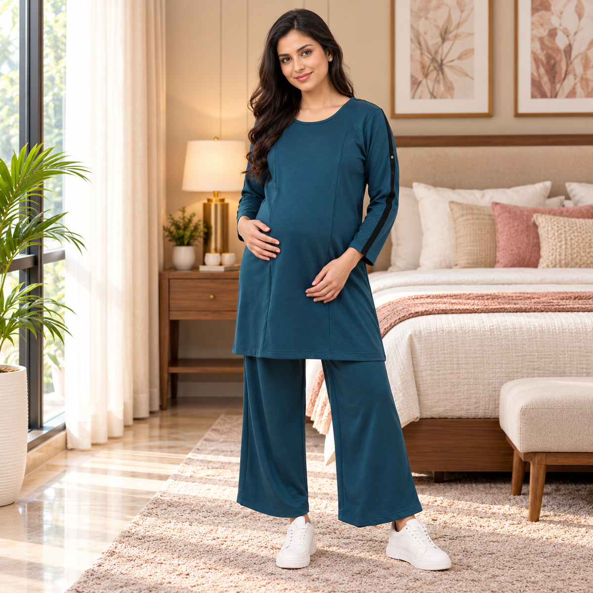 Keepin’ It Teal Maternity and Nursing Loungewear Set Teal