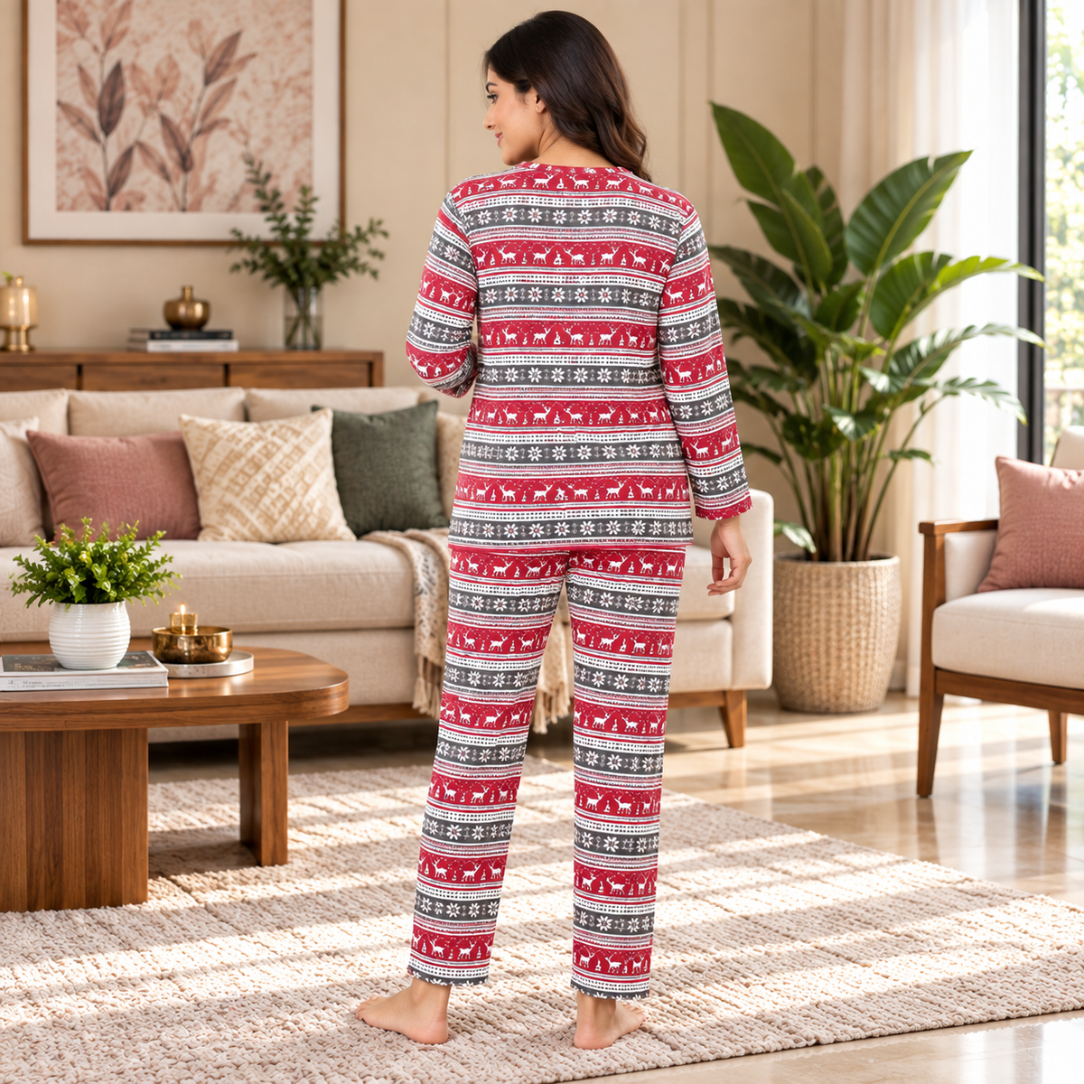 Rudolph Maternity and Nursing Sweatshirt Co Ord Set Purple