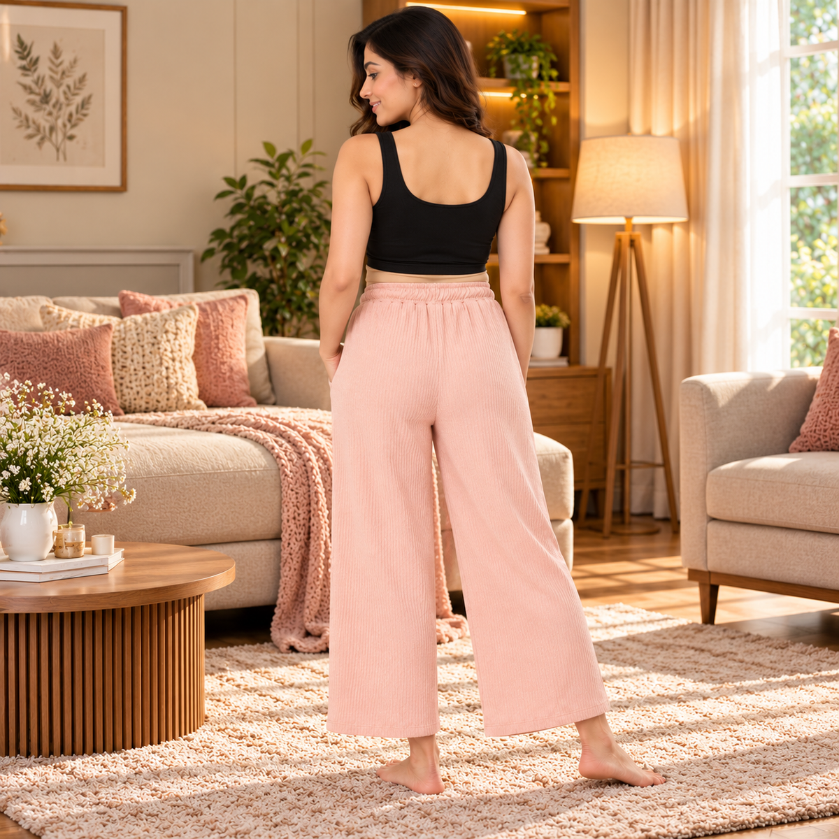 Ecru Drift Ribbed Maternity Culottes Ecru
