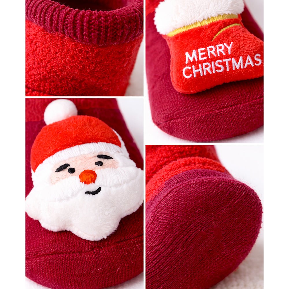 Little Surprise Box 3D Red Santa and Stockings Christmas Socks