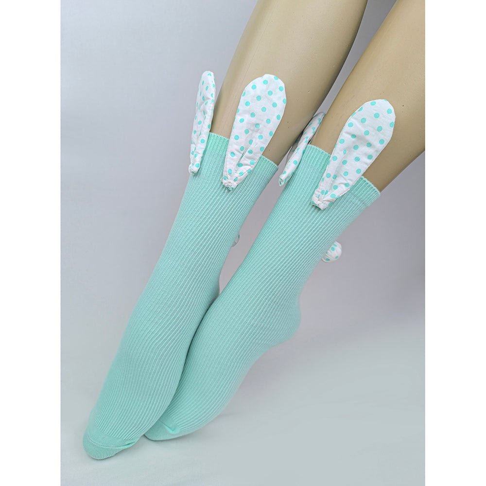 Little Surprise Box Purple Mint Pink 3D Bunny Ears Socks For Kids
