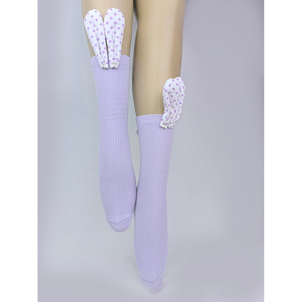 Little Surprise Box Purple Mint Pink 3D Bunny Ears Socks For Kids