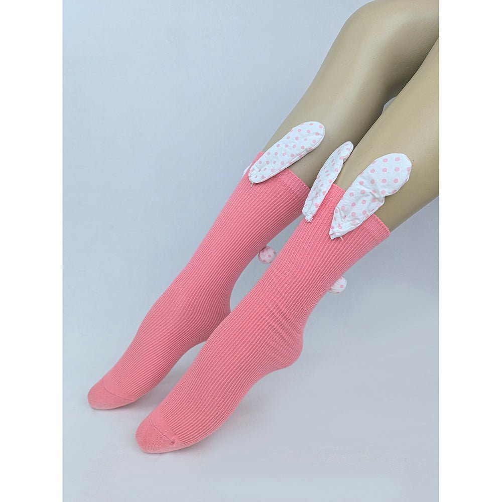 Little Surprise Box Purple Mint Pink 3D Bunny Ears Socks For Kids