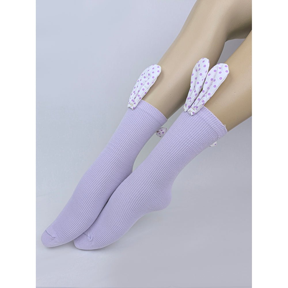 Little Surprise Box Purple Mint Pink 3D Bunny Ears Socks For Kids