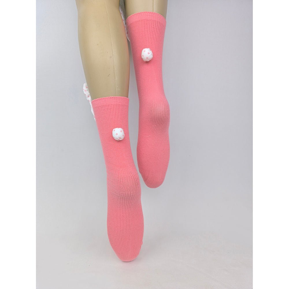 Little Surprise Box Purple Mint Pink 3D Bunny Ears Socks For Kids