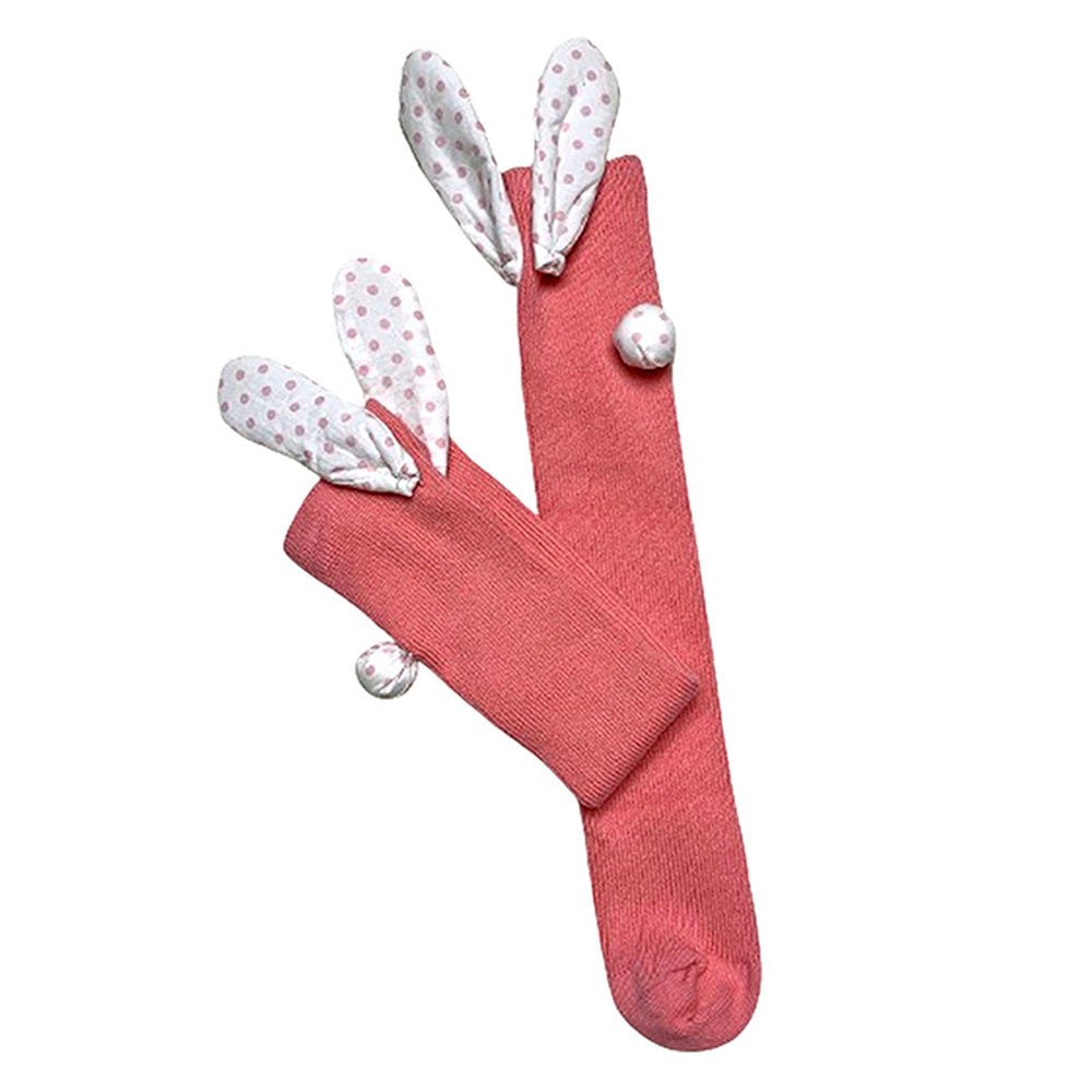 Little Surprise Box Purple Mint Pink 3D Bunny Ears Socks For Kids