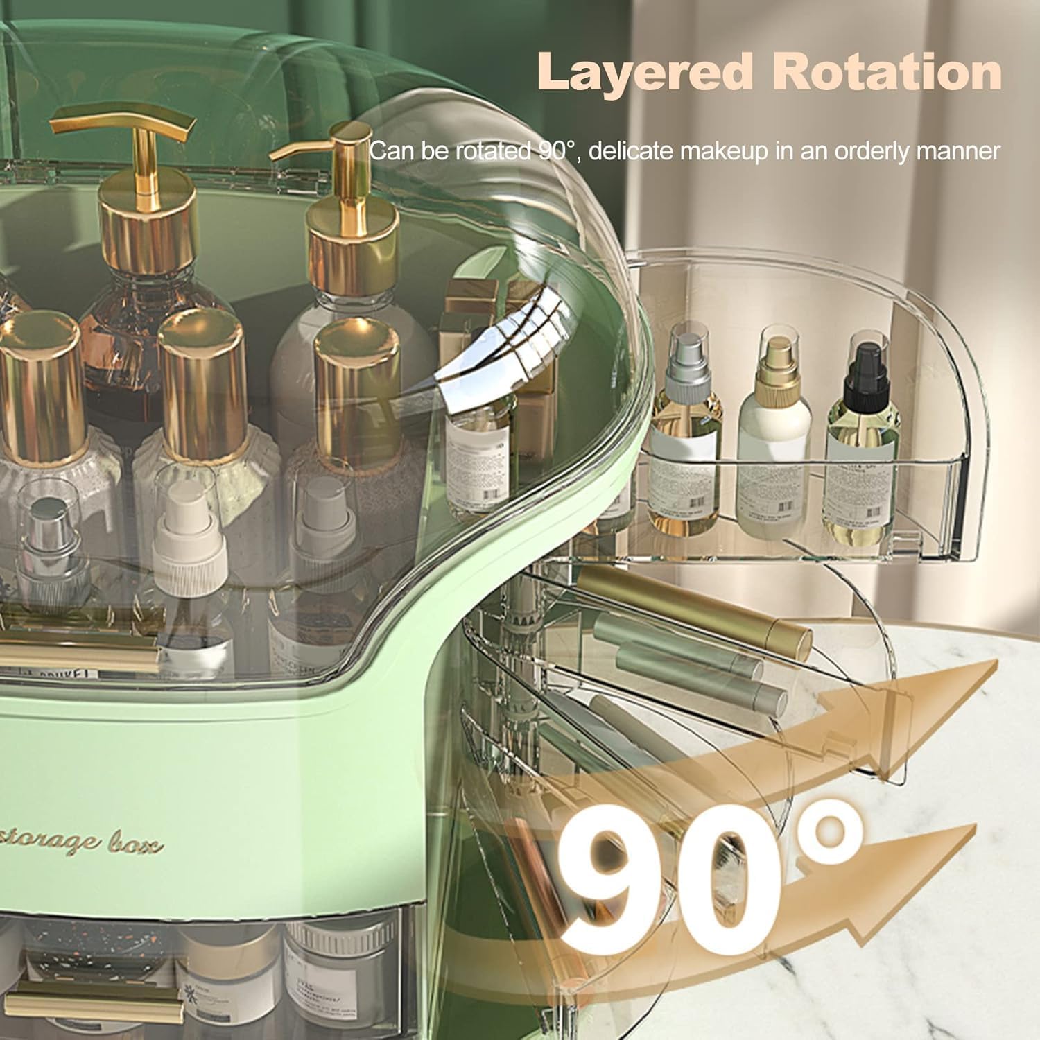 Makeup Organizer Box Cosmetic Storage Clear