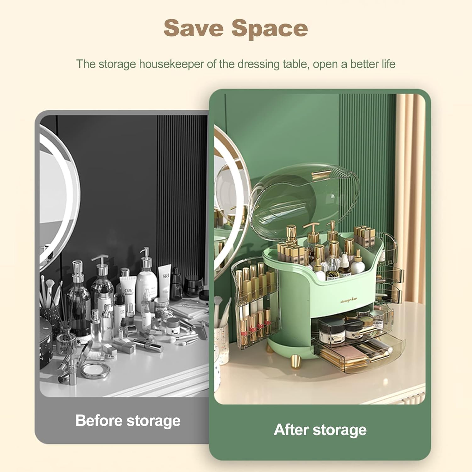 Makeup Organizer Box Cosmetic Storage Clear