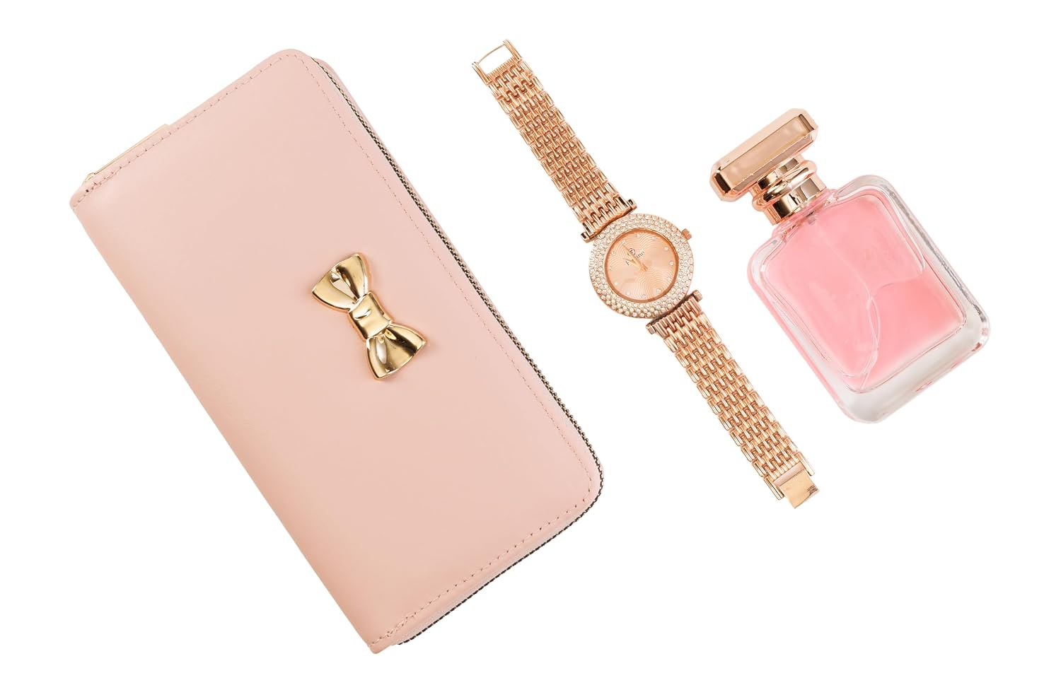 Women's Gift Hamper Set Wallet Watch Perfume