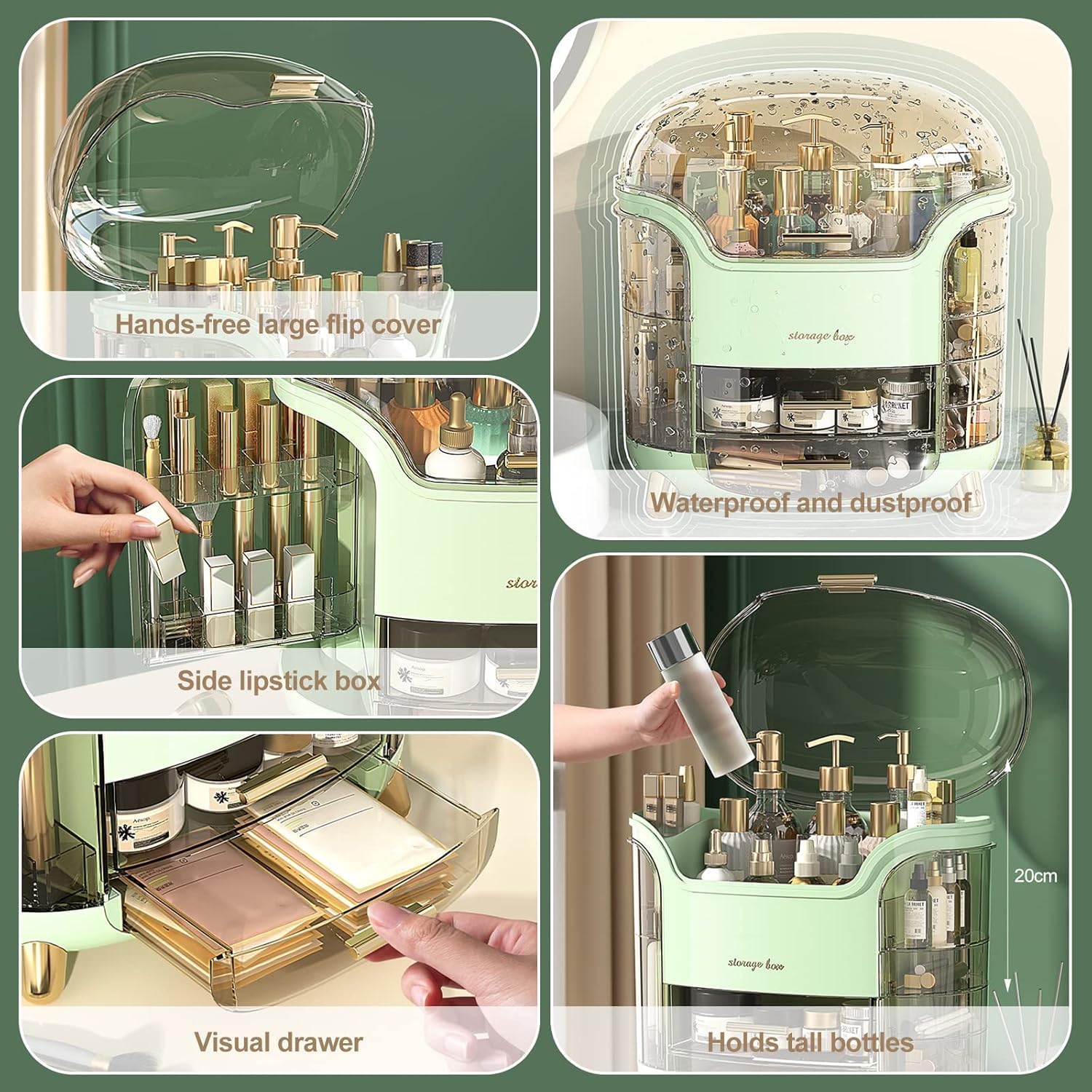 Makeup Organizer Box Cosmetic Storage Clear
