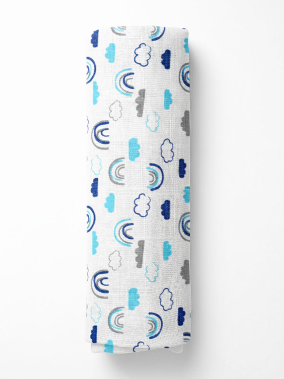 Happy Rainbow & Blue Forest 2 PC Cotton Muslin Swaddle Wrap