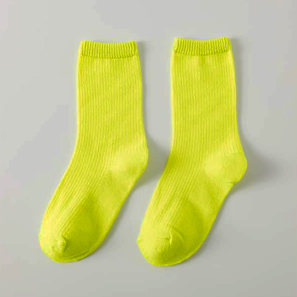 Little Surprise Box Fluorescent Green Violet Pink Socks Set