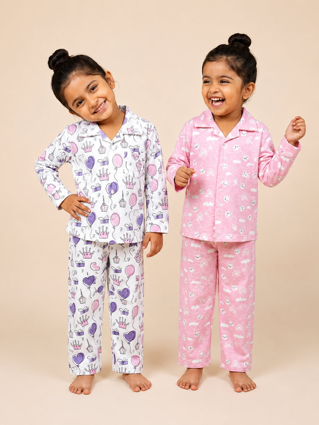  Princess Party Cutey Bunny Kids Pajama Set Combo