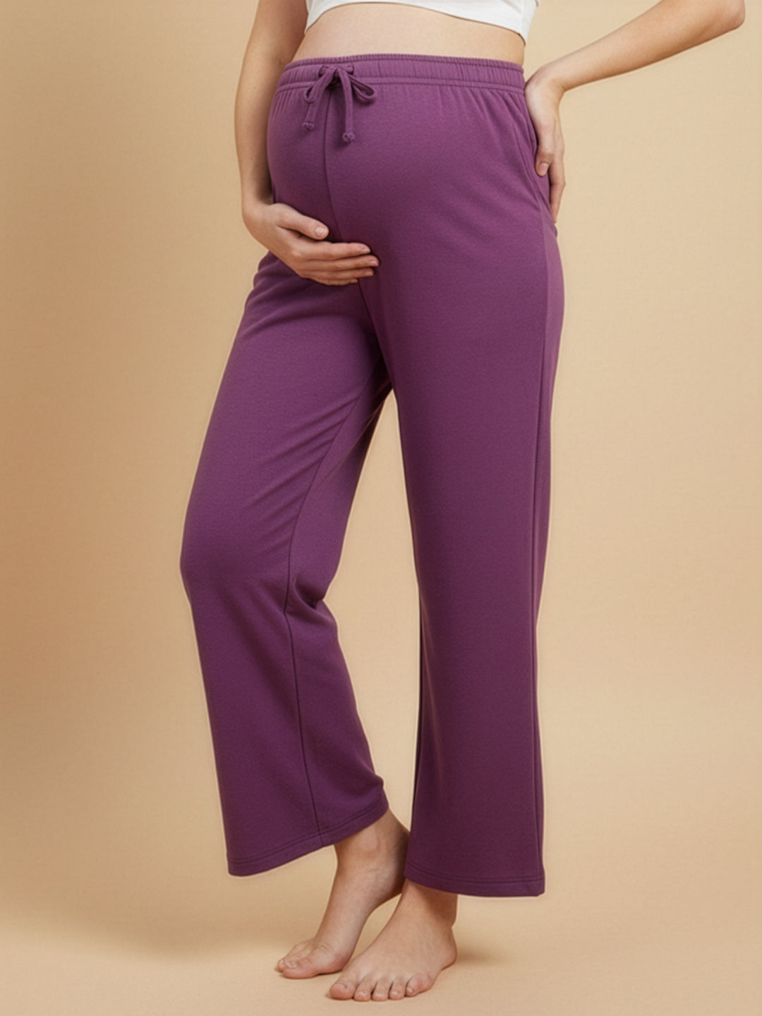  Frostbite Maternity and Nursing Hoodie Pajama Set Purple