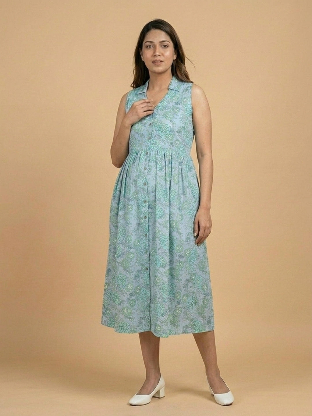  Simply Grey Maternity and Nursing Sleeveless Dress Grey