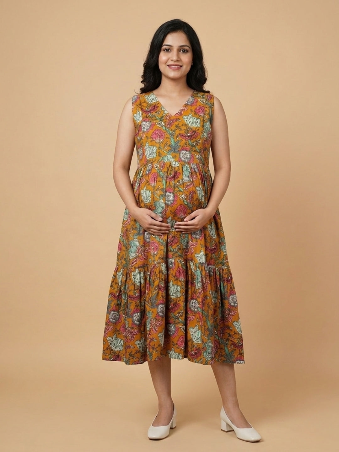  Sunshine State Maternity and Nursing Dress Yellow