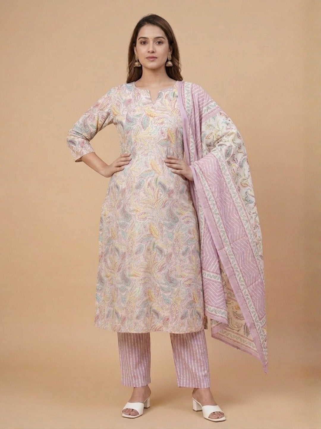  Vivid Vibes Maternity and Nursing Kurta Set Multi