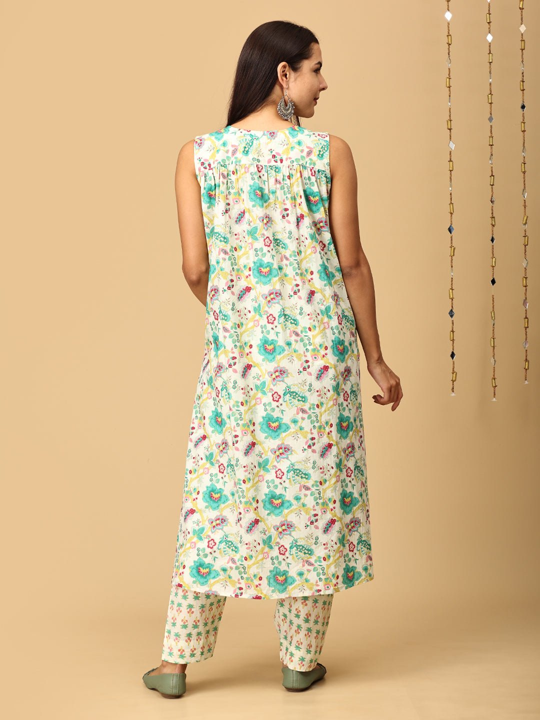  Aabha Maternity and Nursing Sleeveless Kurta Set Multi