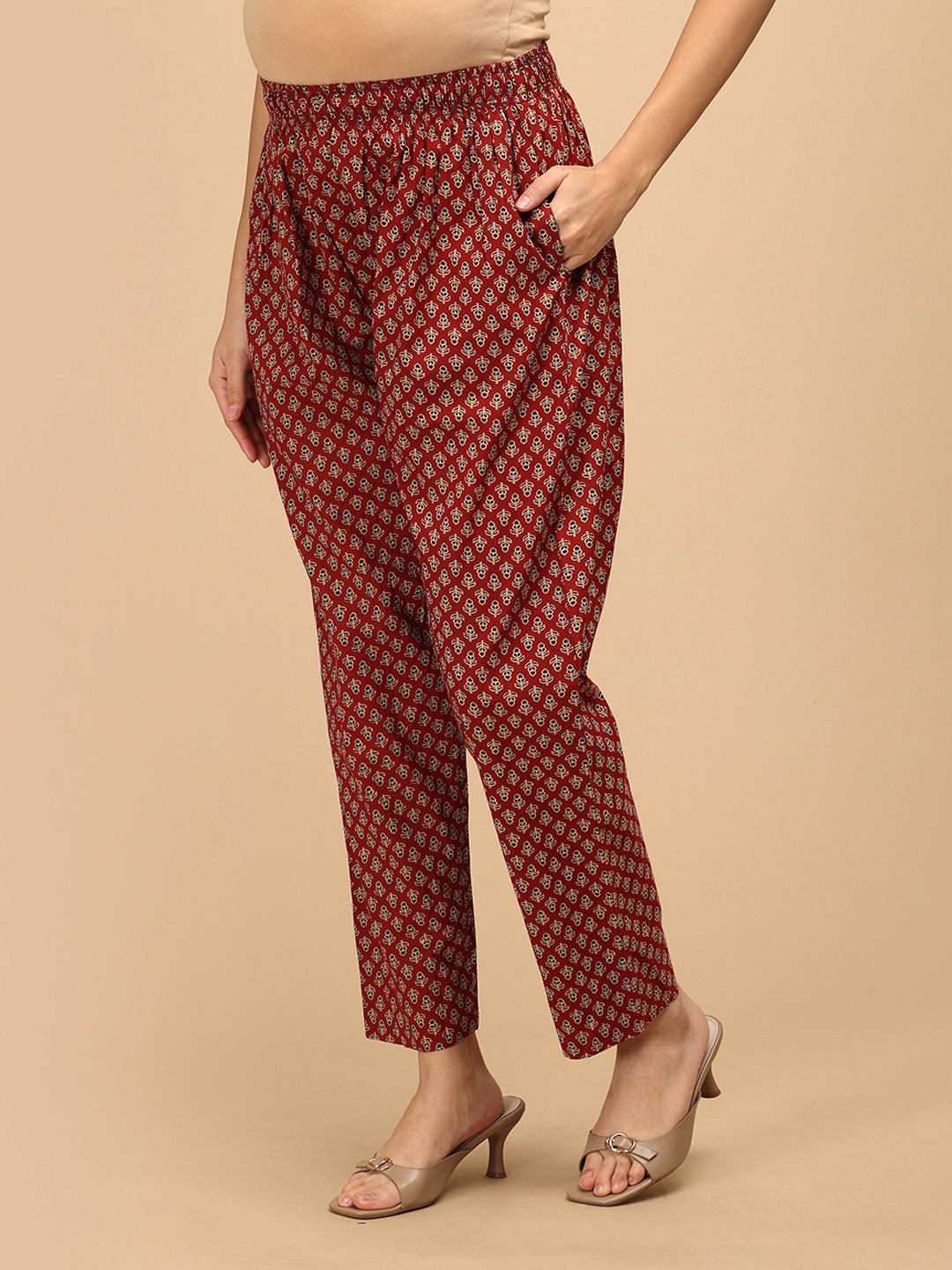  Aafreen Maternity and Nursing Anarkali Kurta Set Multi