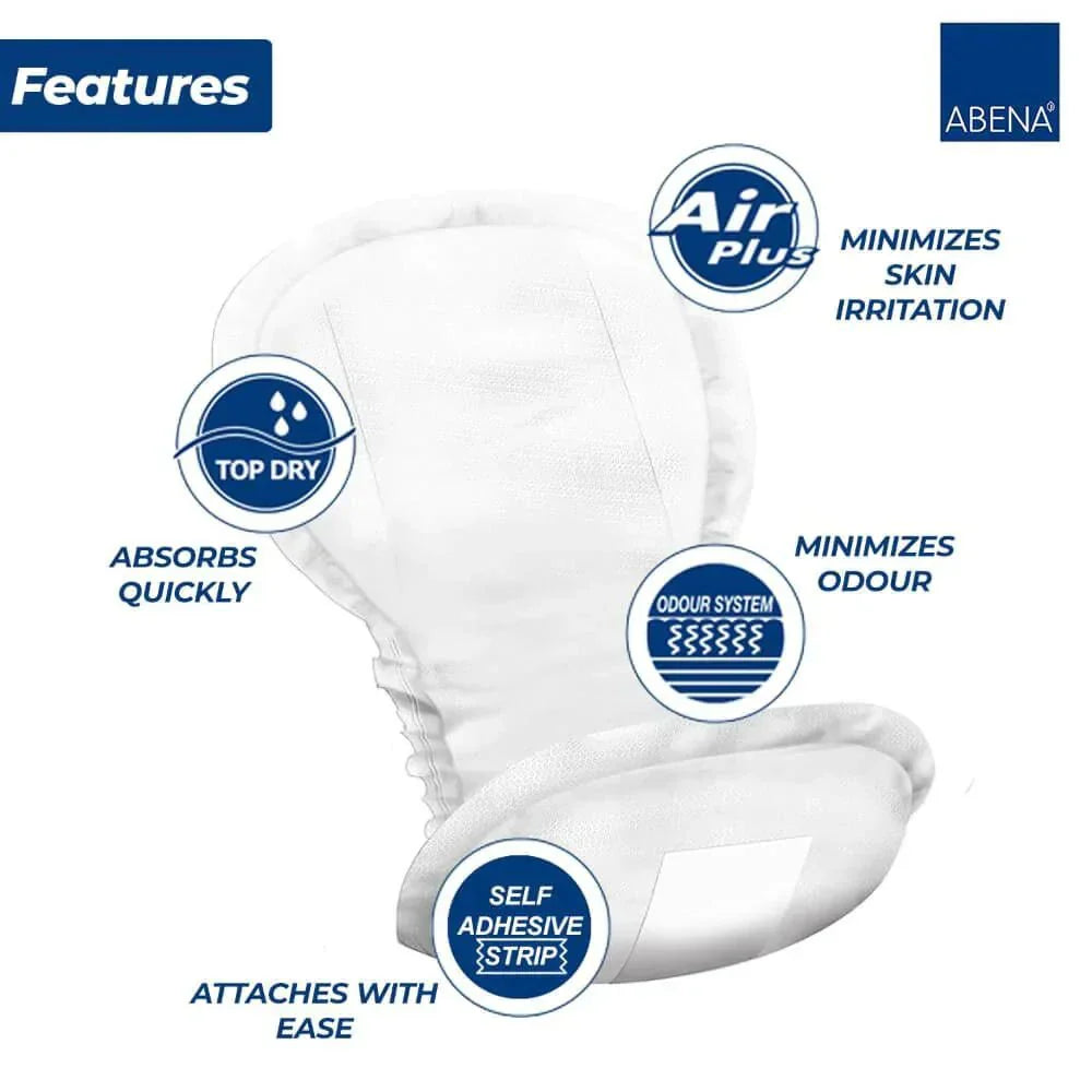 Abena Maternity Pad Postpartum Care Absorbent Pads White Breathable 15-Pack