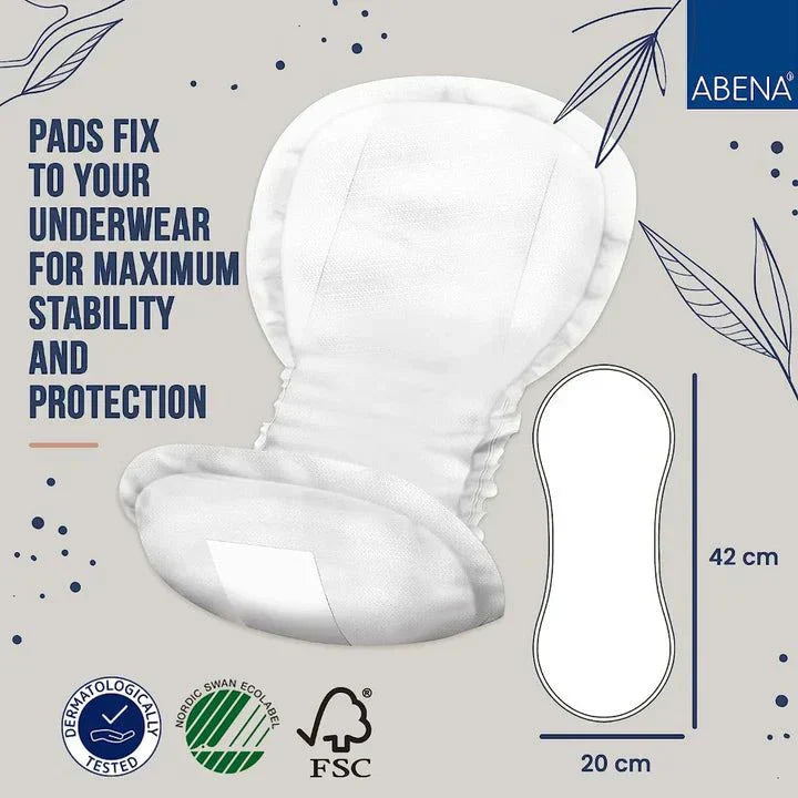 Abena Maternity Pad Postpartum Care Absorbent Pads White Breathable 15-Pack