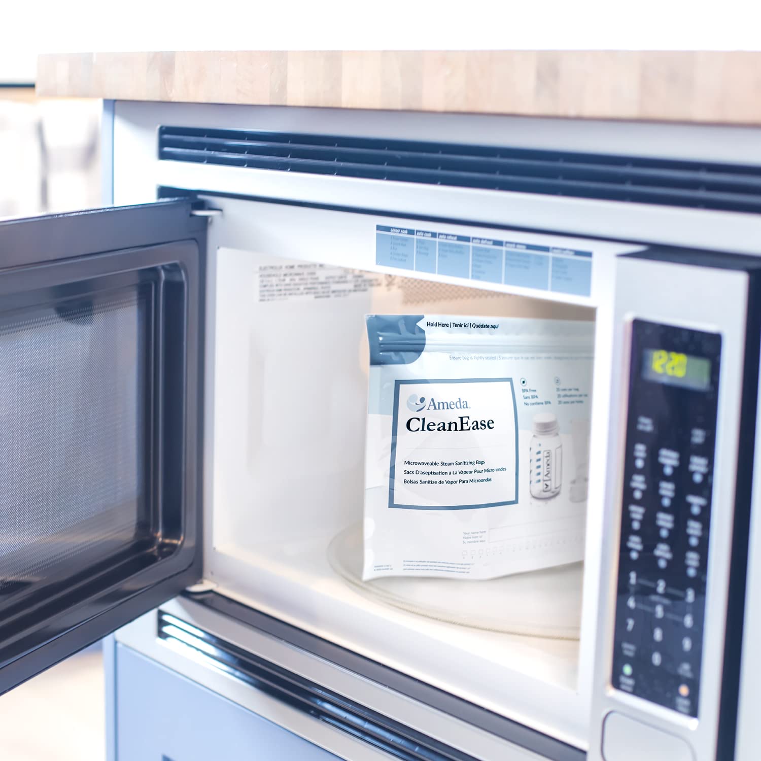 Ameda CleanEase Microwaveable Steam Sterilizer Bags 7 Bags Pack of 1