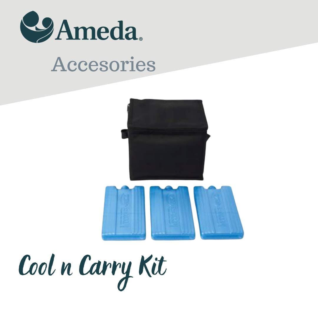 Ameda Cool N Carry Milk Storage Bag with 3 Freezer Elements Black