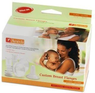 Ameda Custom Fit Flanges With Inserts XXL XL BPA Free 0.66lb